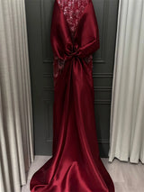 Contessa Beaded Mermaid Evening Gown | Off-Shoulder Formal Dress