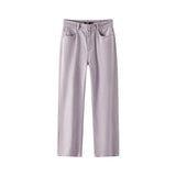 Women's Soft Denim Mid-Rise Wide-Leg Jeans