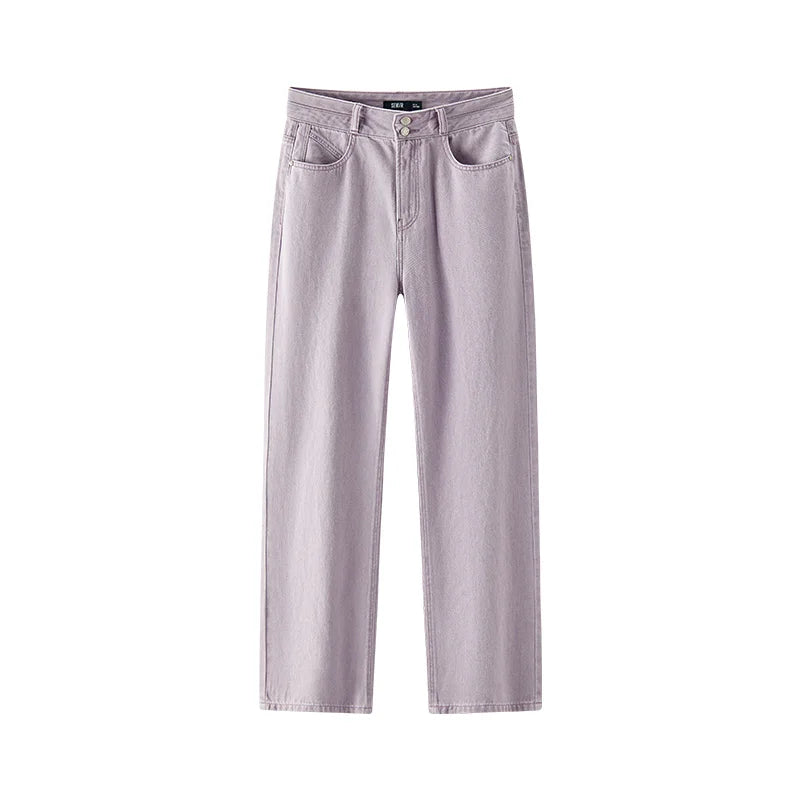 Women's Soft Denim Mid-Rise Wide-Leg Jeans