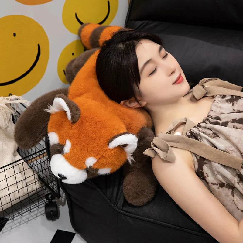 40-65cm Cute High Quality Simulation Animal Raccoon Red Panda Fox Plush Doll Pillow Home Decor For Boys And Girls Christmas Gift