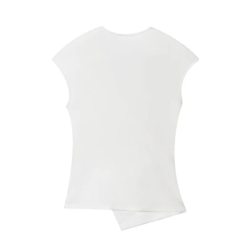 MUJER 2025 Baggy Pants Set 2 Piece Woman Summer Wide Leg Pants Women's Suit Knit Sleeveless Top Woman Outfit Casual Lady Sets