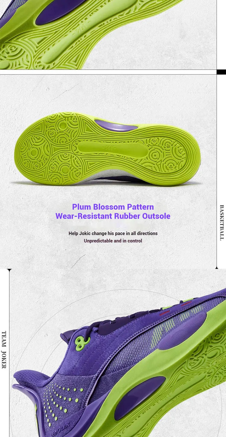 361 Degrees Team Joker Men Basketball Shoes Combat Rebound Anti-slip Wear-resistant CQT-QU!K Stable High-top Sneakers 572511105