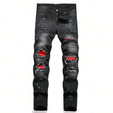 Men's Y2K Slim Fit Stretch Denim Jeans | Hip Hop Style