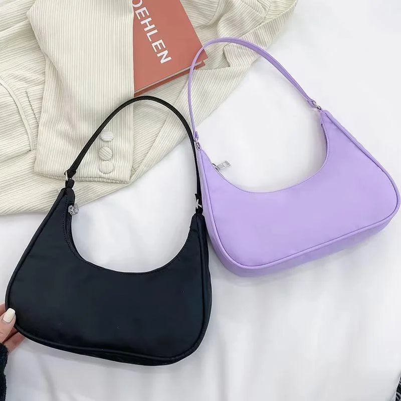 Women Bags Armpit Shoulder Bag Small Shoulder Purse Nylon Underarm Bags Clutch Women  Summer Simple Handbags