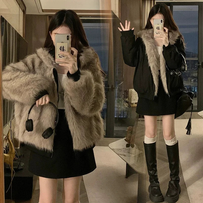 Double-Sided Hooded Winter Parka