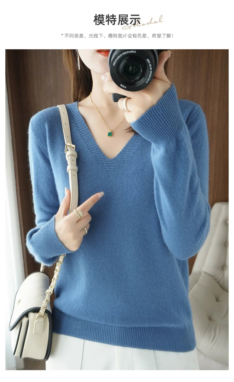 Women’s Lace V-Neck Knit Sweater