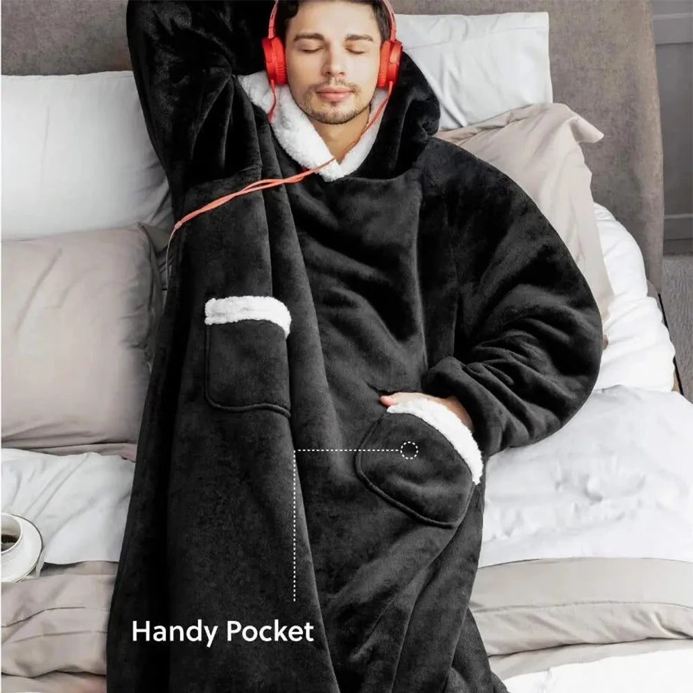 Oversized Hooded Blanket Robe