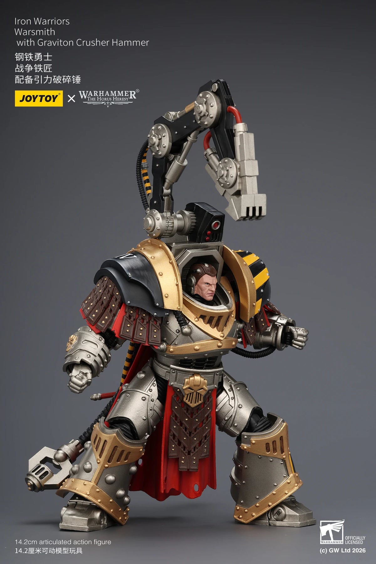 [IN STOCK]JOYTOY Warhammer 40K 1/18 Action Figure Iron Warriors Warsmithwith  Graviton Crusher Hammer figures Toys