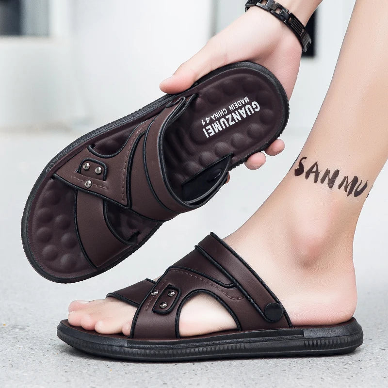Summer Men Sandals Open Toe Flat Mens Casual Shoes Outdoor Walking Sandals for Men Beach Shoes sandalias hombre Men slippers