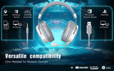 FIFINE USB Gaming Headset with 7.1 Surround Sound/3.5mm Jack/Microphone,Over-Ear Wired Headphone for PC PS4/5 Xbox Ampligame H9W