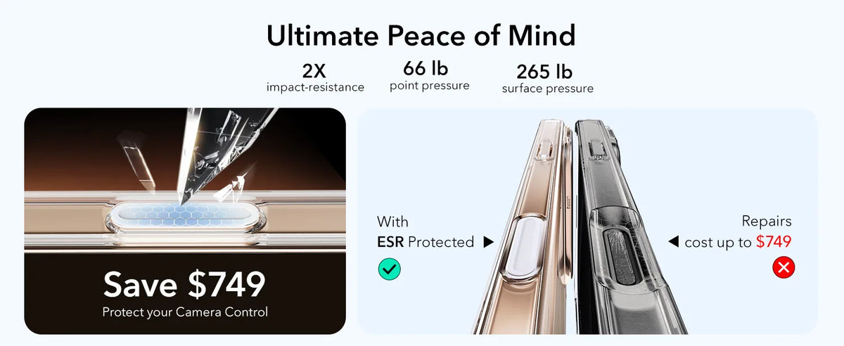ESR Magnetic iPhone Case with Adjustable Stash Stand