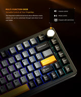 Machenike K600-B82W Mechanical Keyboard Tri-Modes Gasket Mounted 75% ANSI Layout  RGB Backlit Wireless Gaming Keyboard