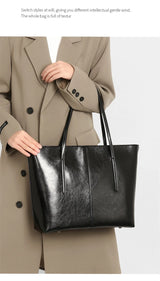 Burminsa Vintage Genuine Leather Tote Bag for Women