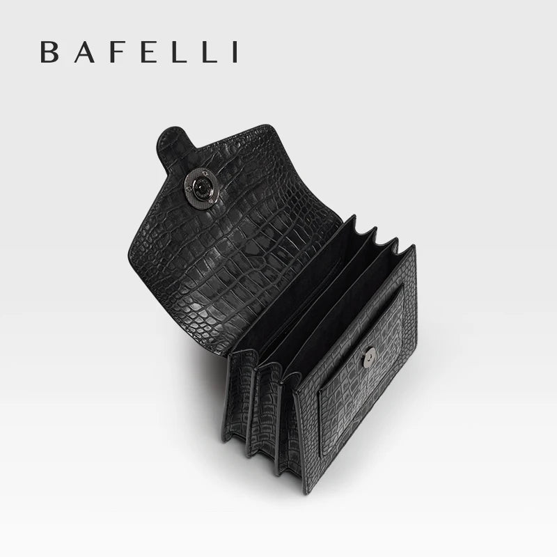 Bafelli Genuine Leather Structured Shoulder Bag