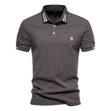 AIOPEON Men's 100% Cotton Polo Shirt – Refined Casual Style