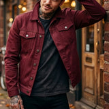 Men's New Denim Jacket Workwear Street Comfortable Denim Jacket Multi-pocket Design Denim Menswear Top Coat