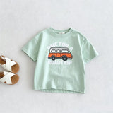Solid Color Printed T-shirt For Kids Clothing Summer Short-sleeved Tops Fashion Simple Comfort Baby Girl And Boy Tshirts 1-7 Age