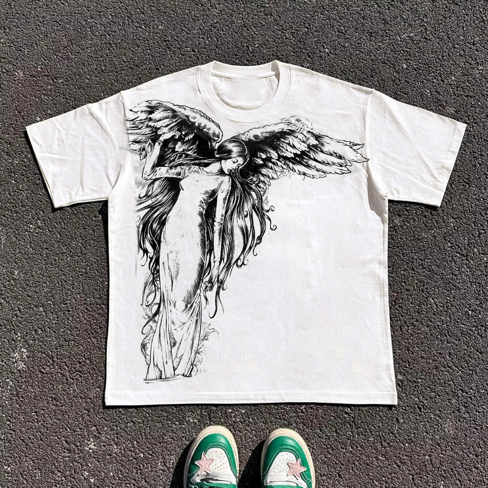 Y2K Gothic Oversized Graphic Tee