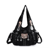 Vintage Bag Women Fashion Handbags PU Leather Shoulder Bags Female Satchel Big-capacity Shoulder Purse Bag Bolsa Feminina