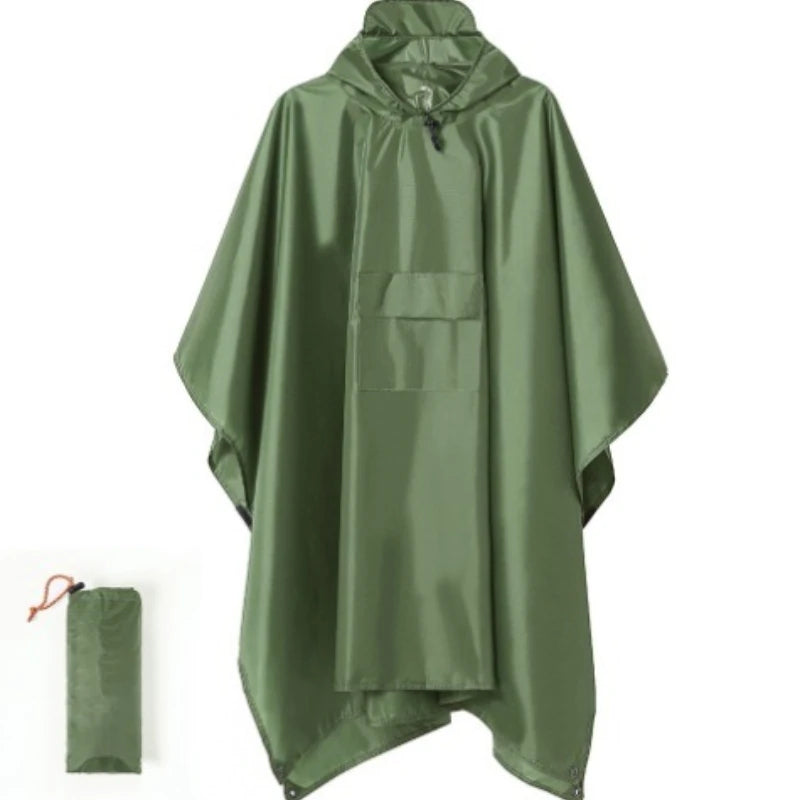 3-in-1 Hooded Waterproof Rain Poncho | Outdoor Adventure