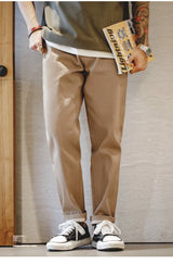Maden Men's Khaki Selvedge Straight-Leg Jeans