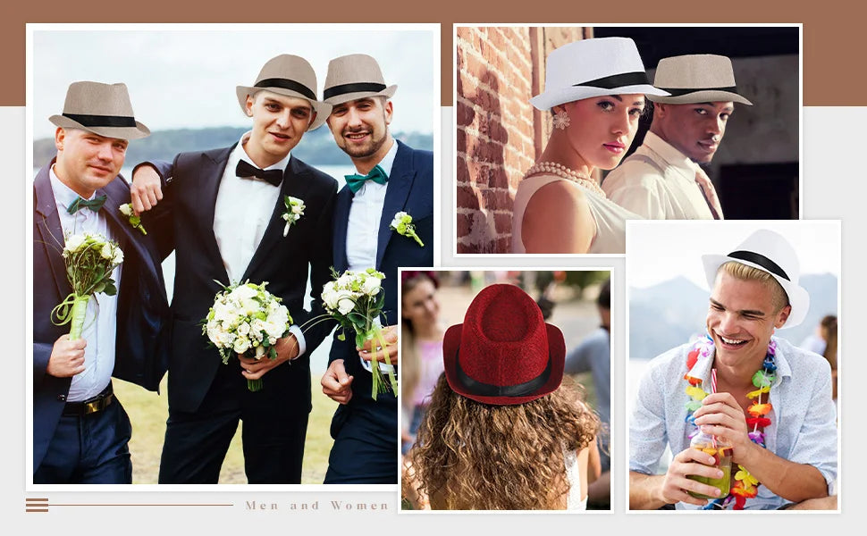 Short Brim Panama Sun Hats – Bulk Wedding & Event Pack