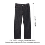 SIMWOOD 2026 Autumn Winter New Loose Straight 13oz 100% Cotton Fabric Jeans Men Washed Vintage Classical Denim Trousers