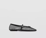 Mesh Summer Ballet Flats Shoes Women Buckle Strap Breathable 2025 New Flats Shoes Ladies Black Mary Janes Footwear Loafers