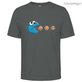 Mens Cotton Funny NomNom-Cookie Adventure Graphic T Shirt on Unisex Street Casual Style Tee for Men and Women