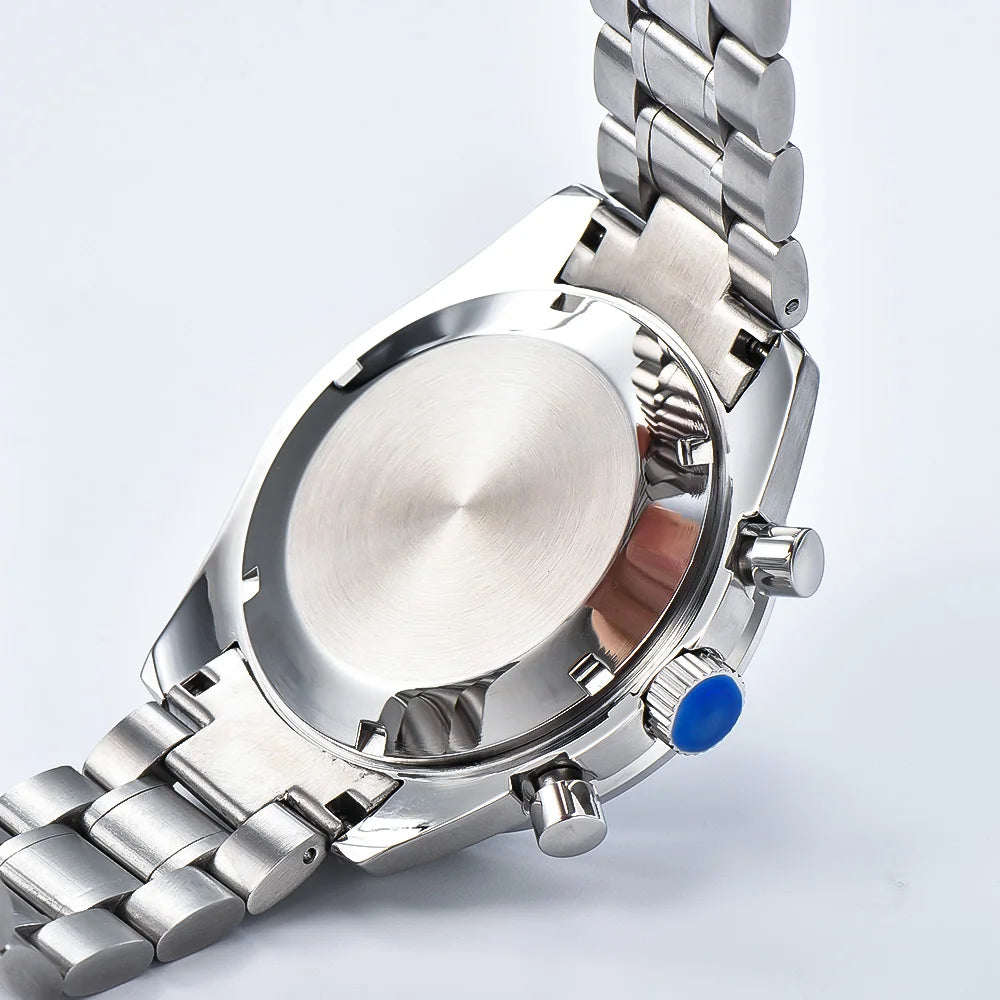 VK63 Chronograph Men's Watch | Panda Dial | 100M Water Resistant