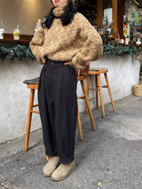 Women's High-Waist Ankle Pants with Pockets