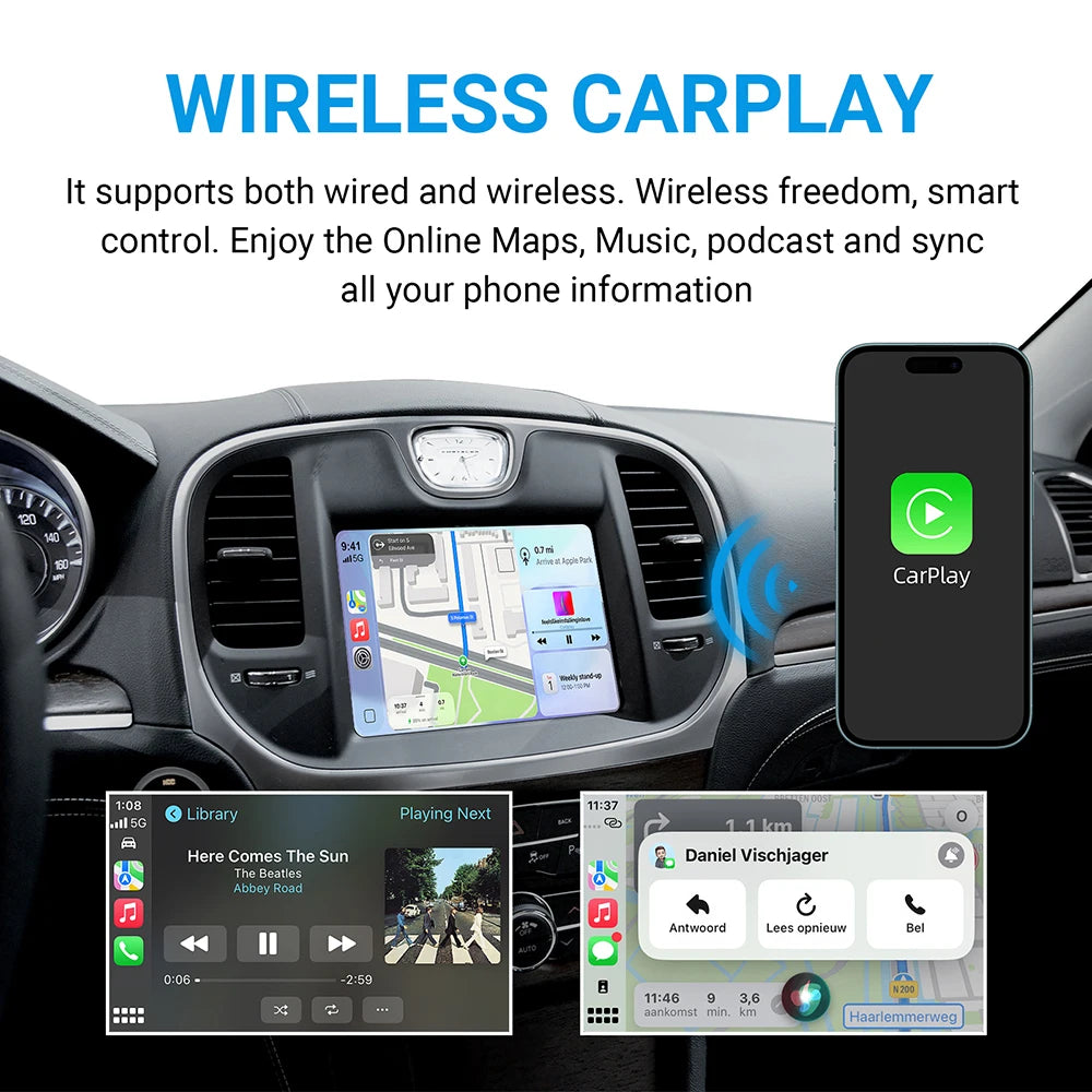ANYFAR Wireless CarPlay & Android Auto Retrofit Kit for Chrysler 300