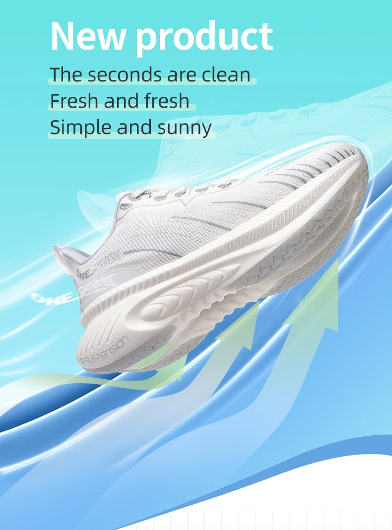 ONEMIX Road Running Shoes for Men Summer Breathable Mesh Men's Sneakers Outdoor Training Sport Jogging Shoes Plus Size 47