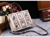 Vintage Luxury Leather Tote – Designer Cat Embroidery Shoulder Bag