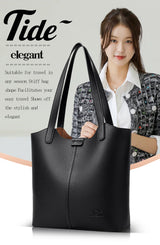 Genuine Brand High End Soft Pu Leather Shoulder Bag For Women Casual Tote Bag Female Purse Simple Design Handbag Commuting Sac