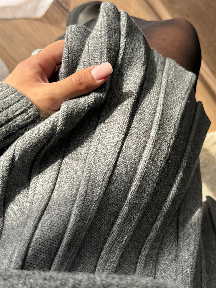 Elegant Knit Pleated Mini Skirt for Women