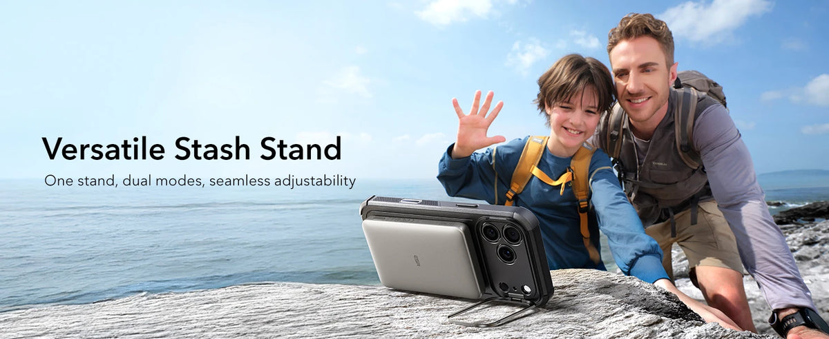 ESR Magnetic iPhone Case with Adjustable Stash Stand