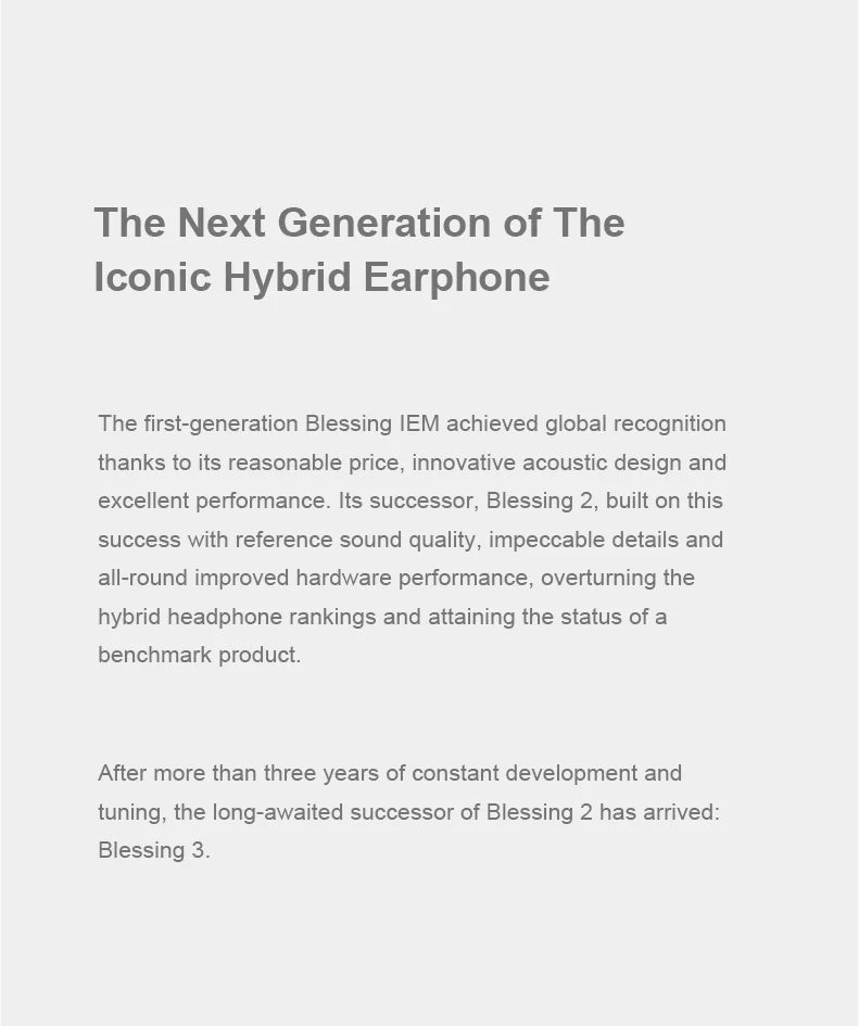 MOONDROP Blessing 3 Hybrid In-Ear Monitor (2DD+4BA)