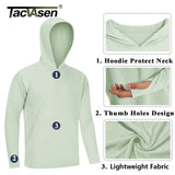 TACVASEN Men's Quick-Dry Long Sleeve Hooded T-Shirt