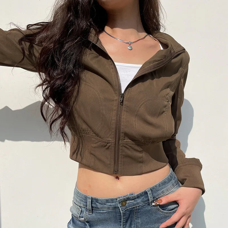American retro industrial style line segmentation pocket flight staff jacket, versatile autumn and winter jacket