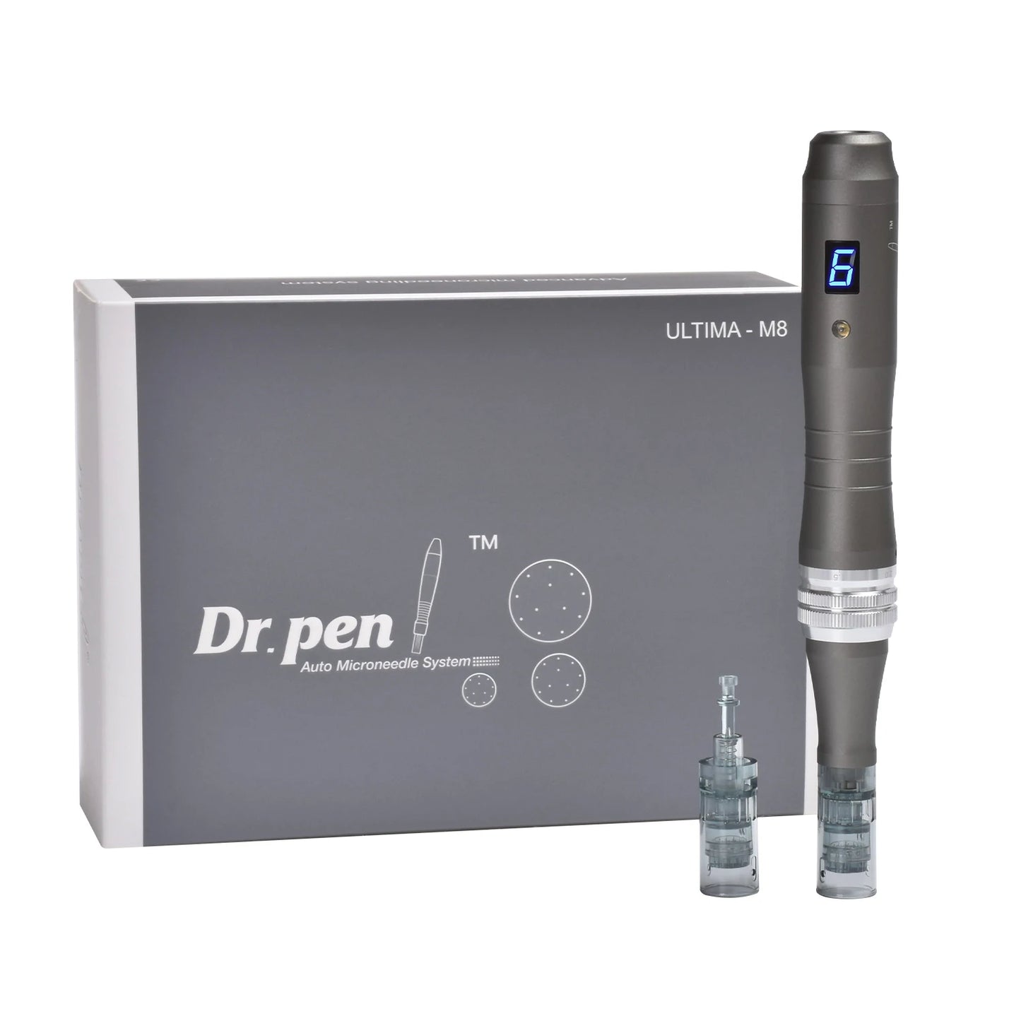 Dr pen Ultima M8 With 22 Cartridge Wireless MTS Derma Microneedle Pen Kit Professionals Use Beauty Machine Needle length 0.25 mm