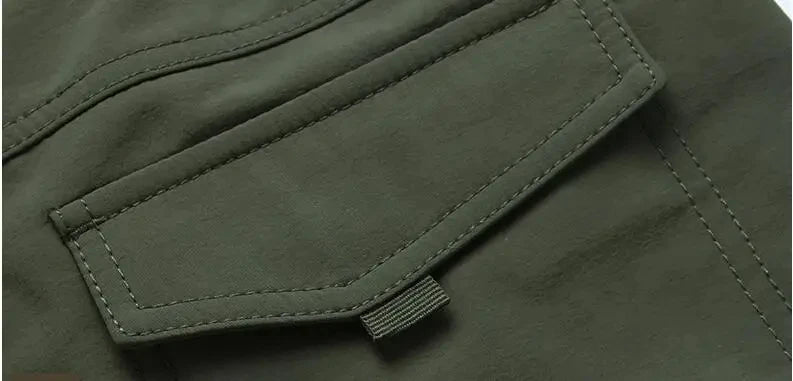 Men's Winter Fleece Straight-Leg Cargo Pants