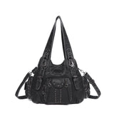 Vintage Women Handbags Fashion PU Leather Shoulder Bags Female Satchel Big-capacity Shoulder Purse Bag bolsa feminina