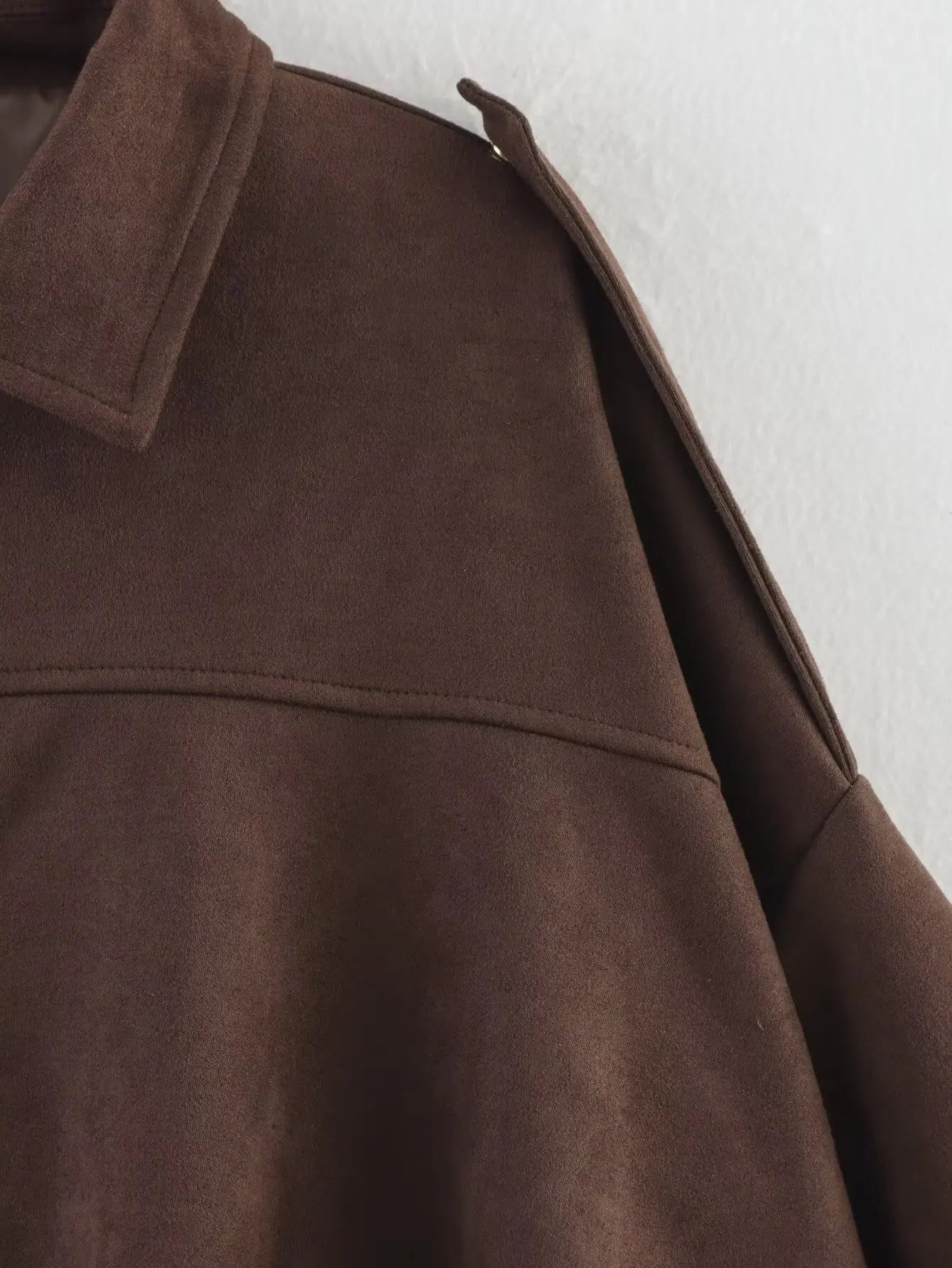 Chic Suede Bomber Jacket