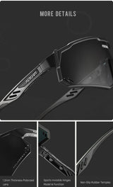 KDEAM High-End Sports Sunglasses Polarized Men's Cycling Glasses Dismountable TR90 Frame And Nose Pads Easy To Exchange