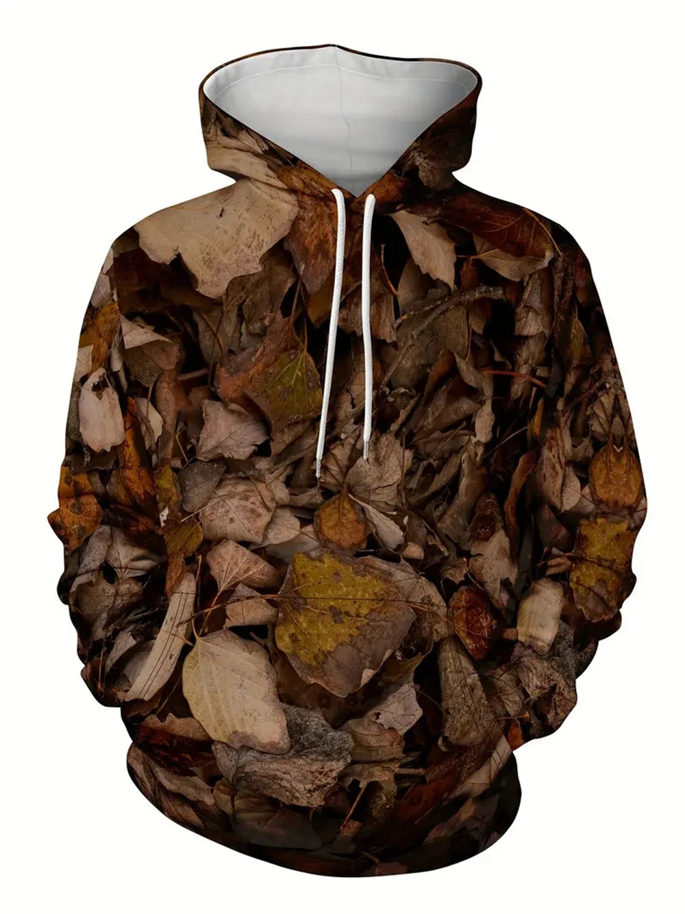 3D Leaf Camo Oversized Pullover Hoodie