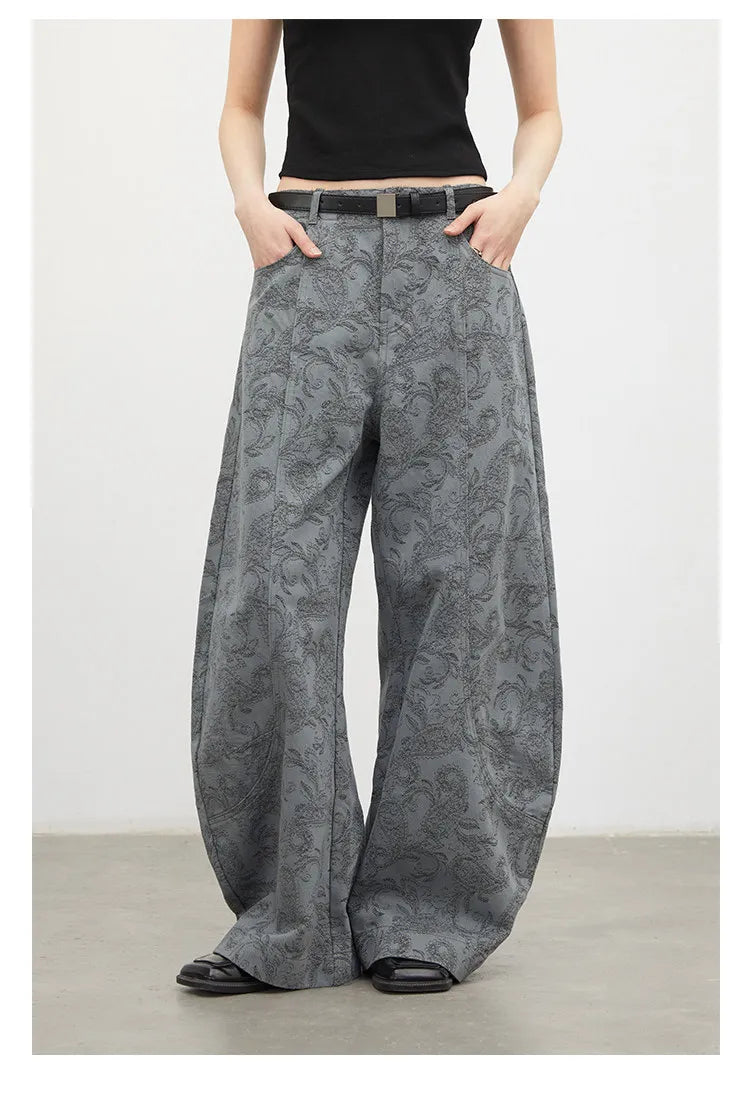 CHIC VEN New Women Jeans Loose Casual High Waist Wide Leg Denim Pants Paisley Female Trousers Spring Autumn 2026