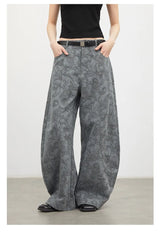 CHIC VEN New Women Jeans Loose Casual High Waist Wide Leg Denim Pants Paisley Female Trousers Spring Autumn 2026