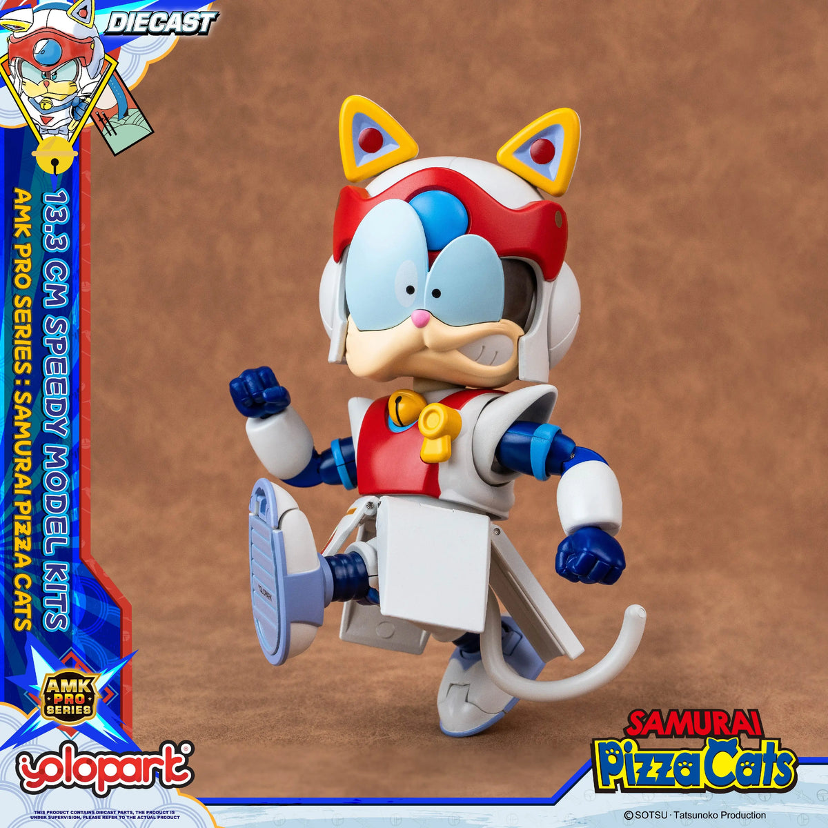 YOLOPARK 13.3cm Samurai Pizza Cats AMK PRO Series Speedy Model Kit TOY Gift For girl boy
