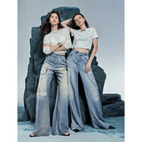 TOYOUTH Women Denim Jean 2025 Spring New Long Pants 8518053